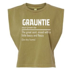 Funny Grauntie Definition Niece Nephew Aunt Auntie Gift Garment-Dyed Women's Muscle Tee