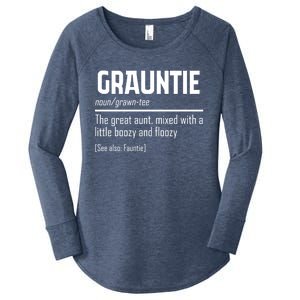 Funny Grauntie Definition Niece Nephew Aunt Auntie Gift Women's Perfect Tri Tunic Long Sleeve Shirt