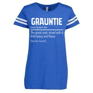 Funny Grauntie Definition Niece Nephew Aunt Auntie Gift Enza Ladies Jersey Football T-Shirt