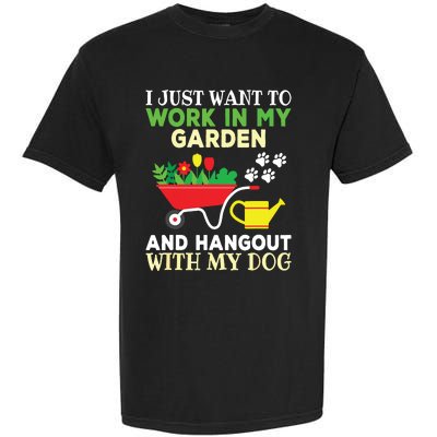 Funny Gardening Dog Lover Gardener Garden Plants Garment-Dyed Heavyweight T-Shirt