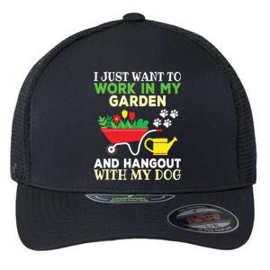 Funny Gardening Dog Lover Gardener Garden Plants Flexfit Unipanel Trucker Cap