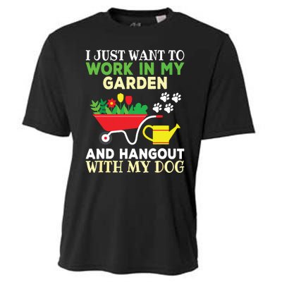 Funny Gardening Dog Lover Gardener Garden Plants Cooling Performance Crew T-Shirt