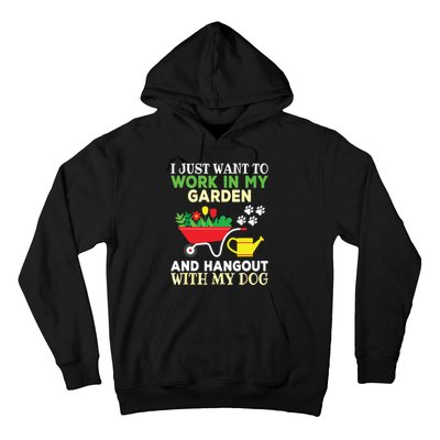 Funny Gardening Dog Lover Gardener Garden Plants Hoodie