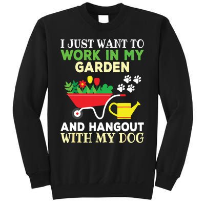 Funny Gardening Dog Lover Gardener Garden Plants Sweatshirt