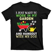 Funny Gardening Dog Lover Gardener Garden Plants T-Shirt