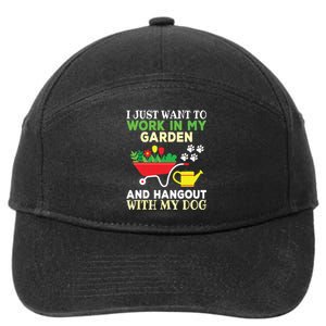 Funny Gardening Dog Lover Gardener Garden Plants 7-Panel Snapback Hat