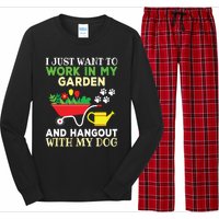 Funny Gardening Dog Lover Gardener Garden Plants Long Sleeve Pajama Set