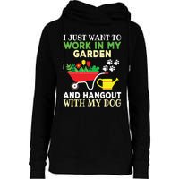 Funny Gardening Dog Lover Gardener Garden Plants Womens Funnel Neck Pullover Hood