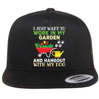 Funny Gardening Dog Lover Gardener Garden Plants Flat Bill Trucker Hat