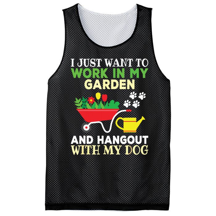 Funny Gardening Dog Lover Gardener Garden Plants Mesh Reversible Basketball Jersey Tank