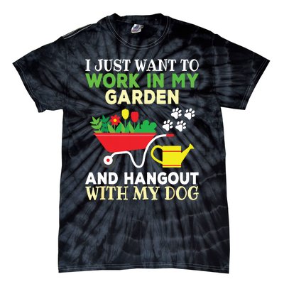 Funny Gardening Dog Lover Gardener Garden Plants Tie-Dye T-Shirt