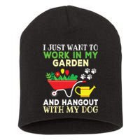 Funny Gardening Dog Lover Gardener Garden Plants Short Acrylic Beanie