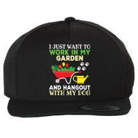 Funny Gardening Dog Lover Gardener Garden Plants Wool Snapback Cap