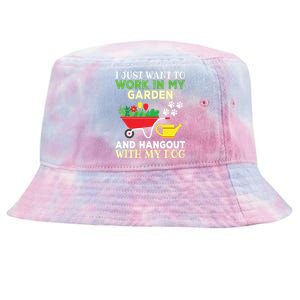 Funny Gardening Dog Lover Gardener Garden Plants Tie-Dyed Bucket Hat