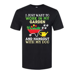 Funny Gardening Dog Lover Gardener Garden Plants Softstyle CVC T-Shirt