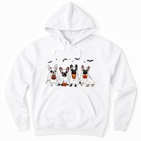 Frenchie Ghost Dog Costume Funny French Bulldog Halloween Hoodie