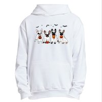 Frenchie Ghost Dog Costume Funny French Bulldog Halloween Urban Pullover Hoodie