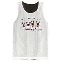 Frenchie Ghost Dog Costume Funny French Bulldog Halloween Mesh Reversible Basketball Jersey Tank