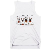 Frenchie Ghost Dog Costume Funny French Bulldog Halloween Tank Top