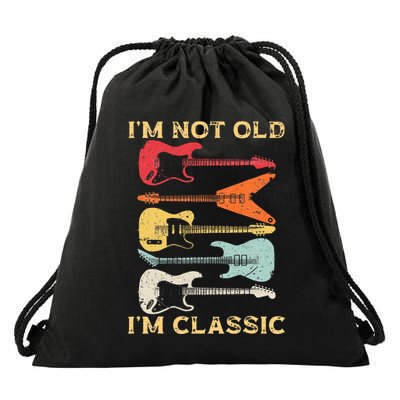 Funny Guitar Design For Guitarist Guitar Lovers Drawstring Bag