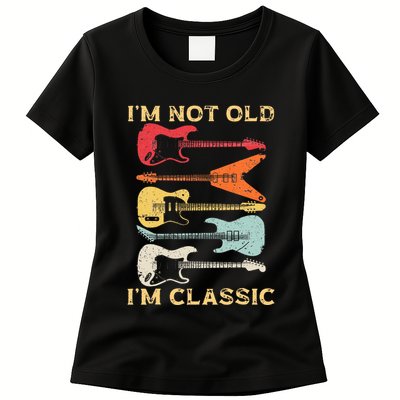 Funny Guitar Design For Guitarist Guitar Lovers Womens T-Shirt