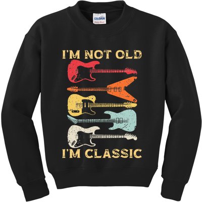 Funny Guitar Design For Guitarist Guitar Lovers Kids Sweatshirt
