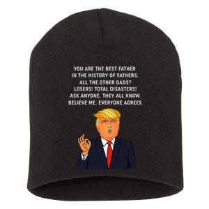 Funny Great Dad Donald Trump Fathers Day Gift Short Acrylic Beanie