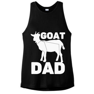 Funny Goat Dad The Goatfather Funny Goat Father Lover Ladies PosiCharge Tri-Blend Wicking Tank