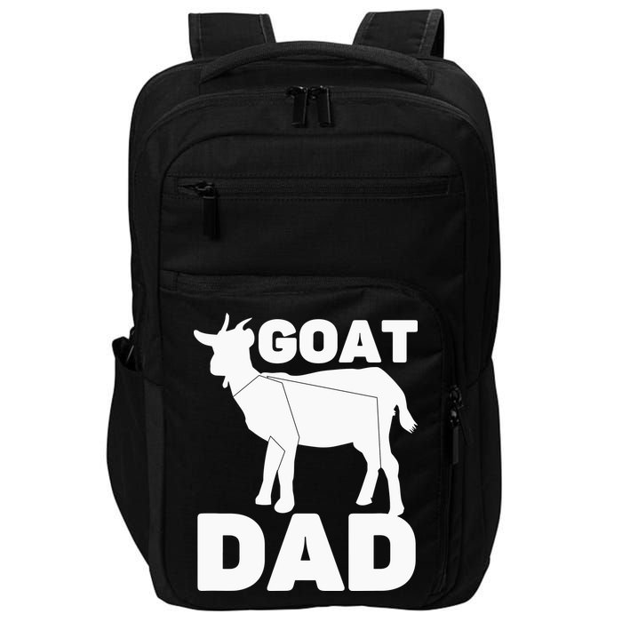Funny Goat Dad The Goatfather Funny Goat Father Lover Impact Tech Backpack