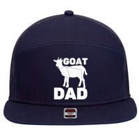 Funny Goat Dad The Goatfather Funny Goat Father Lover 7 Panel Mesh Trucker Snapback Hat