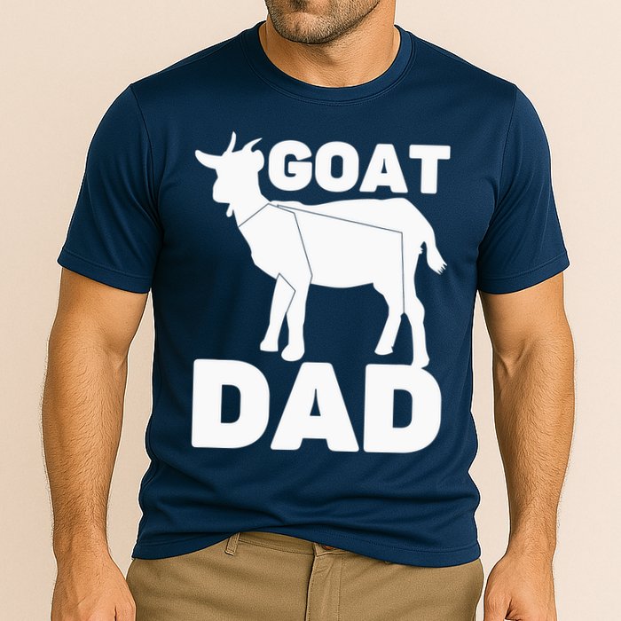 Funny Goat Dad The Goatfather Funny Goat Father Lover Cooling Performance Crew T-Shirt