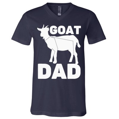 Funny Goat Dad The Goatfather Funny Goat Father Lover V-Neck T-Shirt