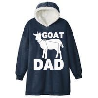 Funny Goat Dad The Goatfather Funny Goat Father Lover Hooded Wearable Blanket