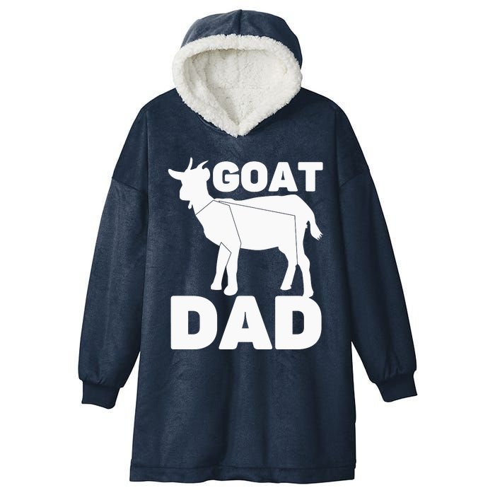 Funny Goat Dad The Goatfather Funny Goat Father Lover Hooded Wearable Blanket