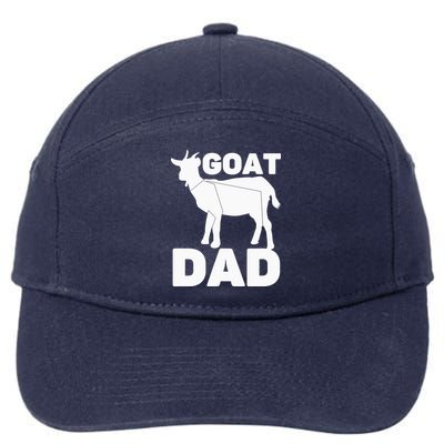 Funny Goat Dad The Goatfather Funny Goat Father Lover 7-Panel Snapback Hat