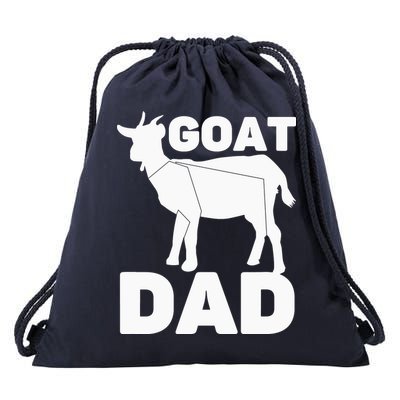 Funny Goat Dad The Goatfather Funny Goat Father Lover Drawstring Bag