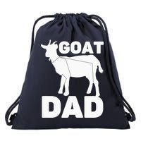 Funny Goat Dad The Goatfather Funny Goat Father Lover Drawstring Bag