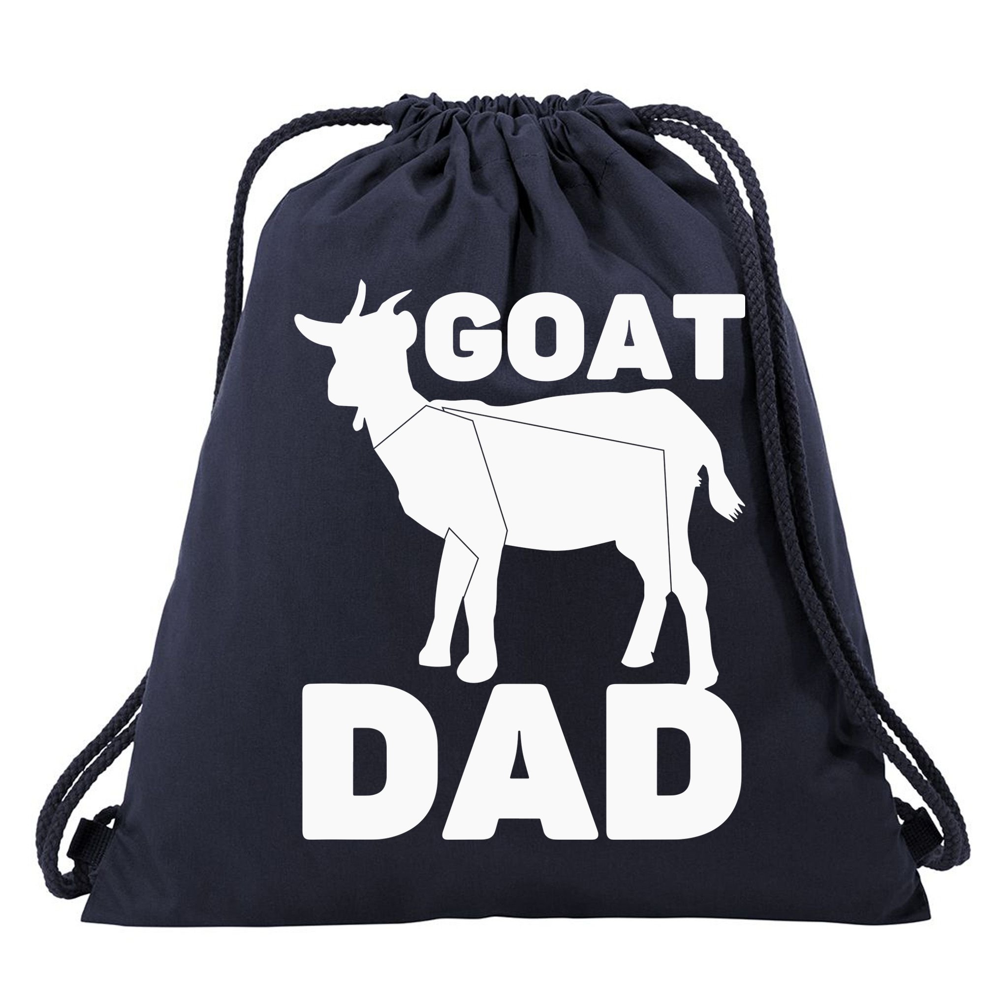 Funny Goat Dad The Goatfather Funny Goat Father Lover Drawstring Bag