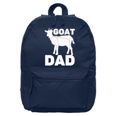 Funny Goat Dad The Goatfather Funny Goat Father Lover 16 in Basic Backpack
