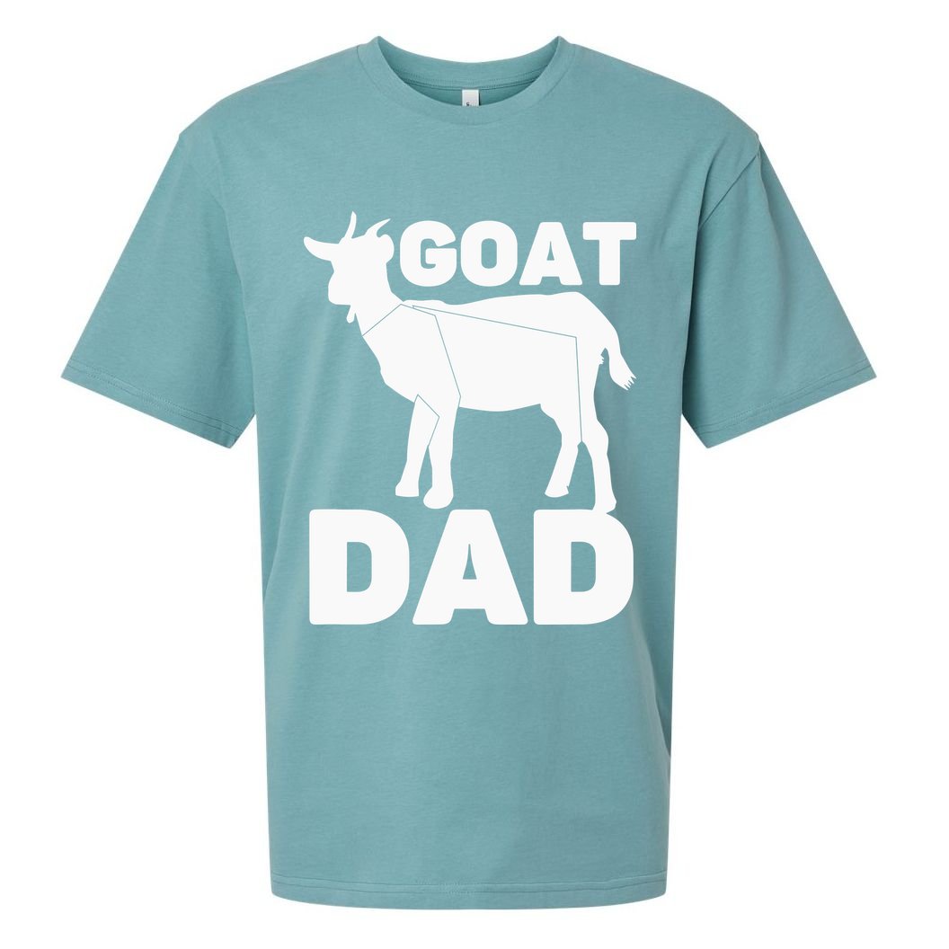 Funny Goat Dad The Goatfather Funny Goat Father Lover Sueded Cloud Jersey T-Shirt