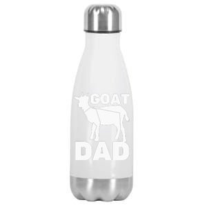 Funny Goat Dad The Goatfather Funny Goat Father Lover Stainless Steel Insulated Water Bottle