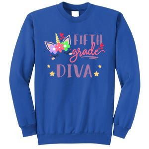 Fifth Grade Diva First Day Of School Unicorn Magical Meaningful Gift Sweatshirt