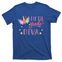 Fifth Grade Diva First Day Of School Unicorn Magical Meaningful Gift T-Shirt