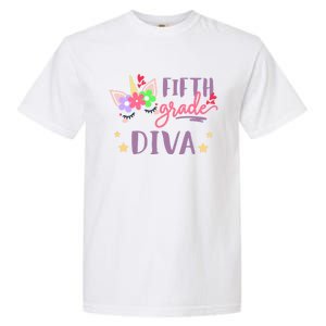 Fifth Grade Diva First Day Of School Unicorn Magical Meaningful Gift Garment-Dyed Heavyweight T-Shirt