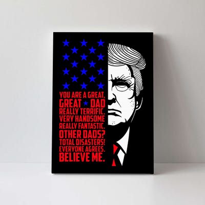 Funny Great Dad Donald Trump FatherS Day Canvas