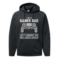 Funny Gamer Dad Design For Husband Gaming Father's Day Performance Fleece Hoodie