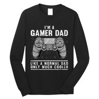 Funny Gamer Dad Design For Husband Gaming Father's Day Long Sleeve Shirt