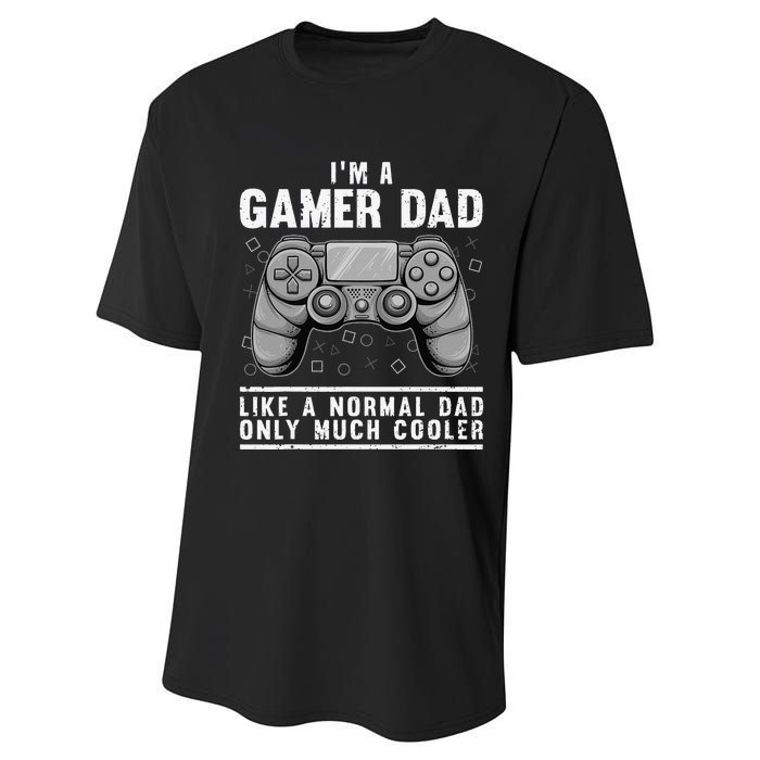 Funny Gamer Dad Design For Husband Gaming Father's Day Performance Sprint T-Shirt