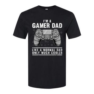 Funny Gamer Dad Design For Husband Gaming Father's Day Softstyle CVC T-Shirt