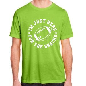 Football Game Day IM Just Here For The Snacks Adult ChromaSoft Performance T-Shirt